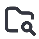 Folder Search SVG Icon